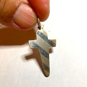 vintage sterling silver mark 925 Italy christianity cross